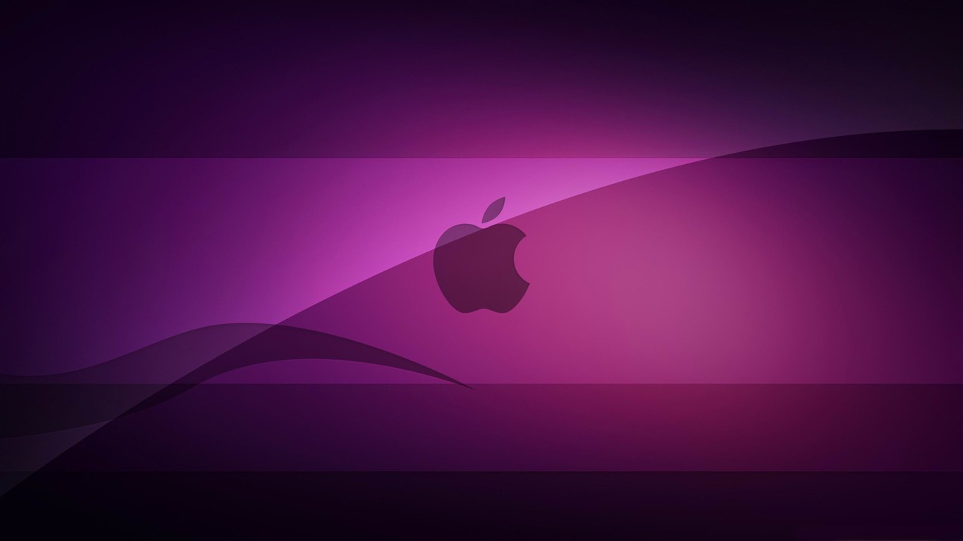 purple glass-Apple MAC theme desktop picture - 1366x768 wallpaper ...