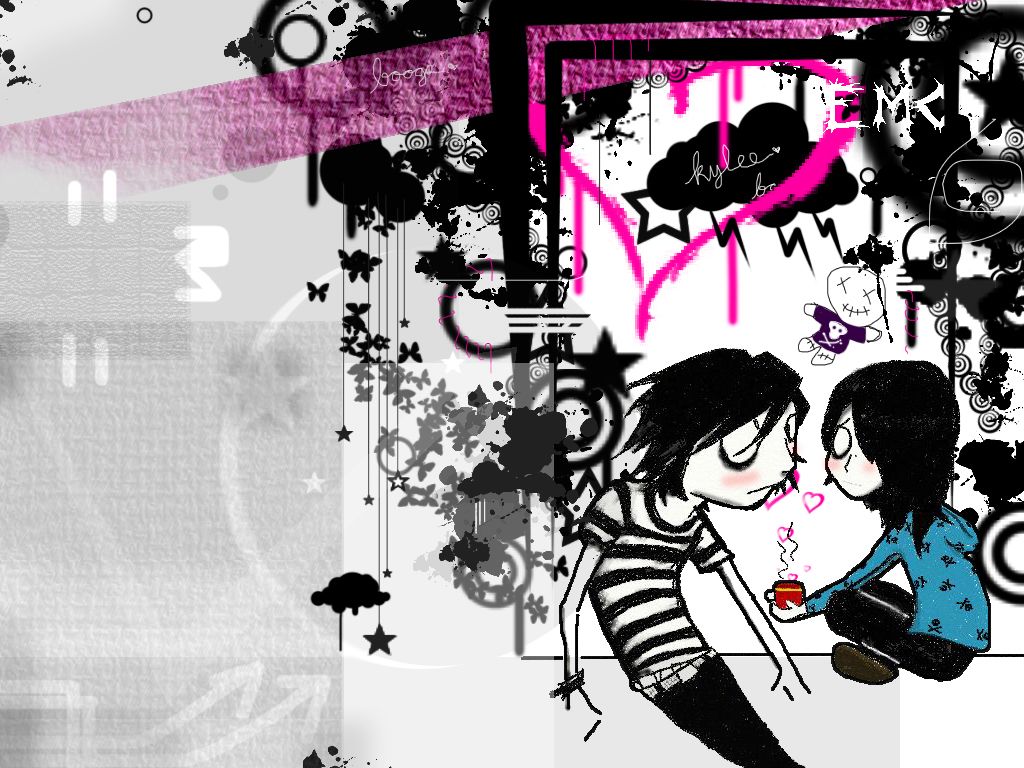 Emo couple wallpaper from EMO wallpapers