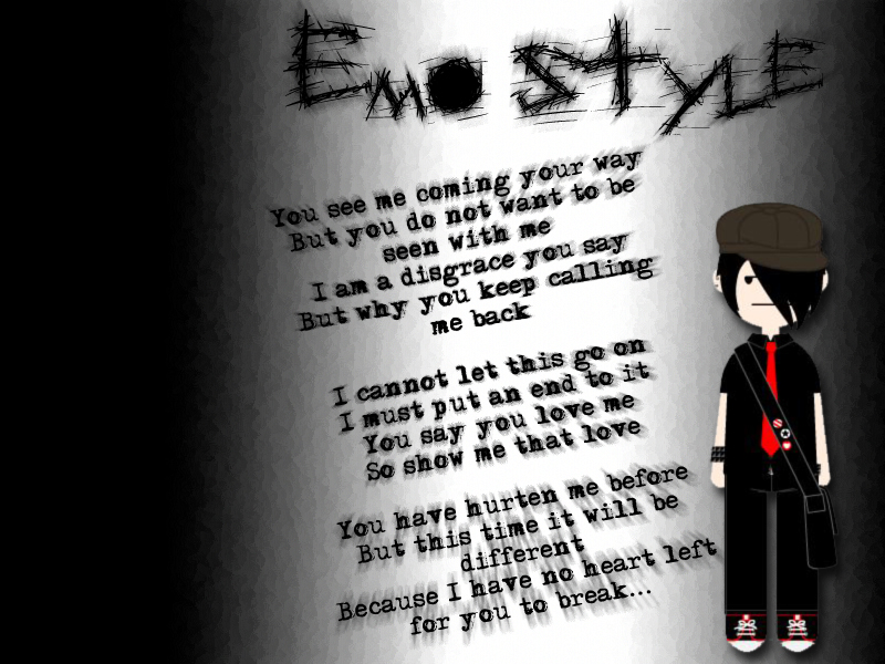 Emo Love Kiss Wallpaper - All Wallpapers New