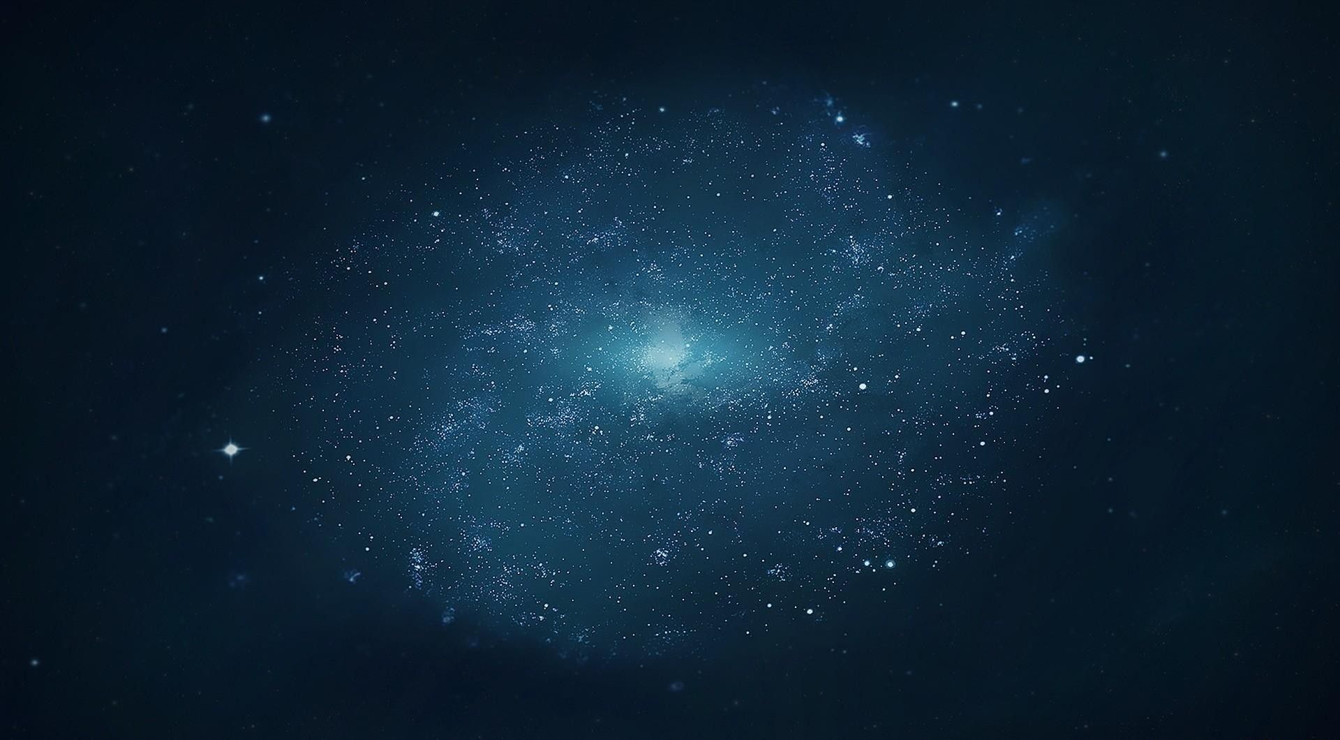 Wallpaper round galaxy in deep space free desktop background