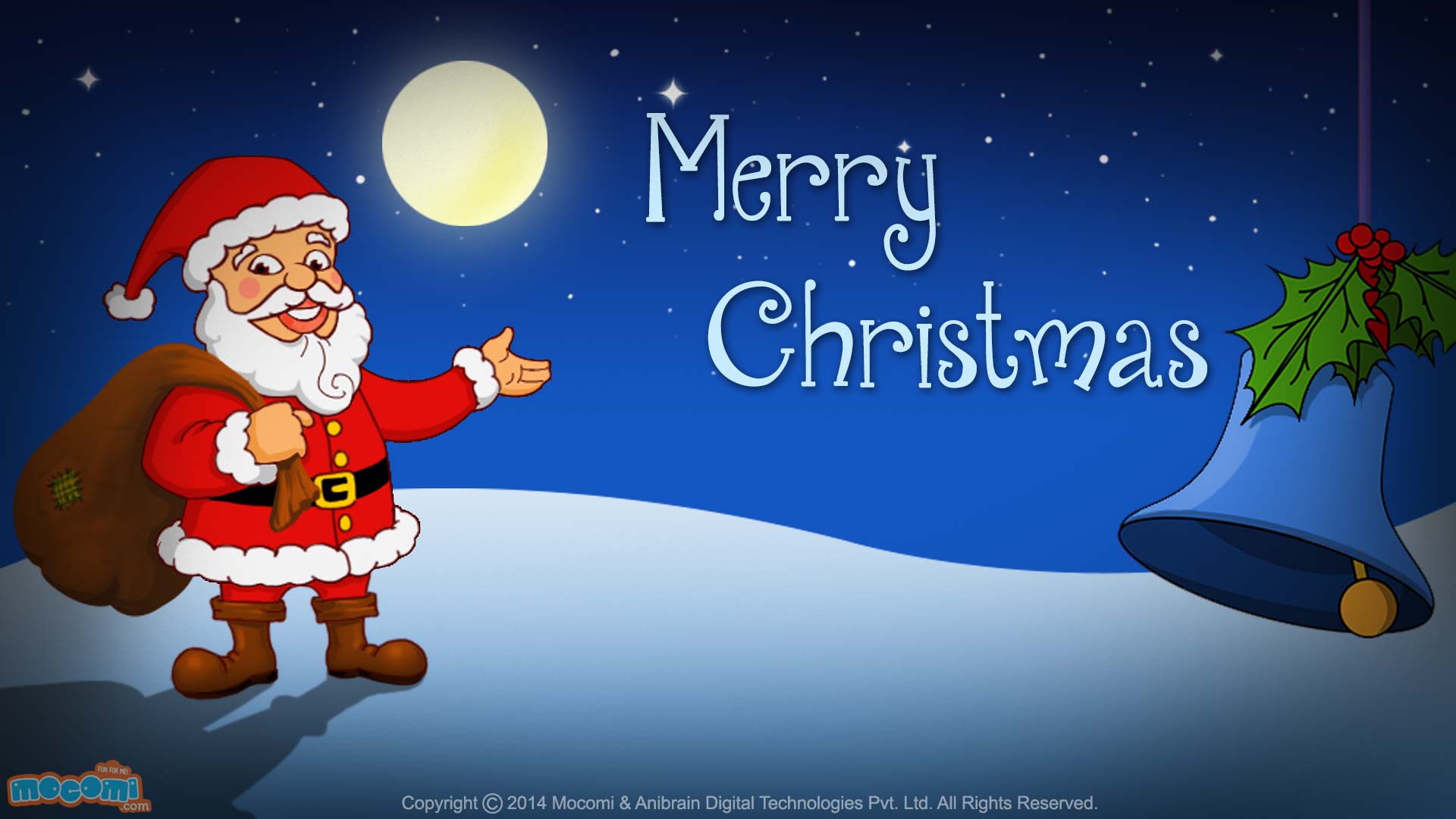 Merry Christmas- Santa Claus - Desktop Wallpapers for Kids | Mocomi