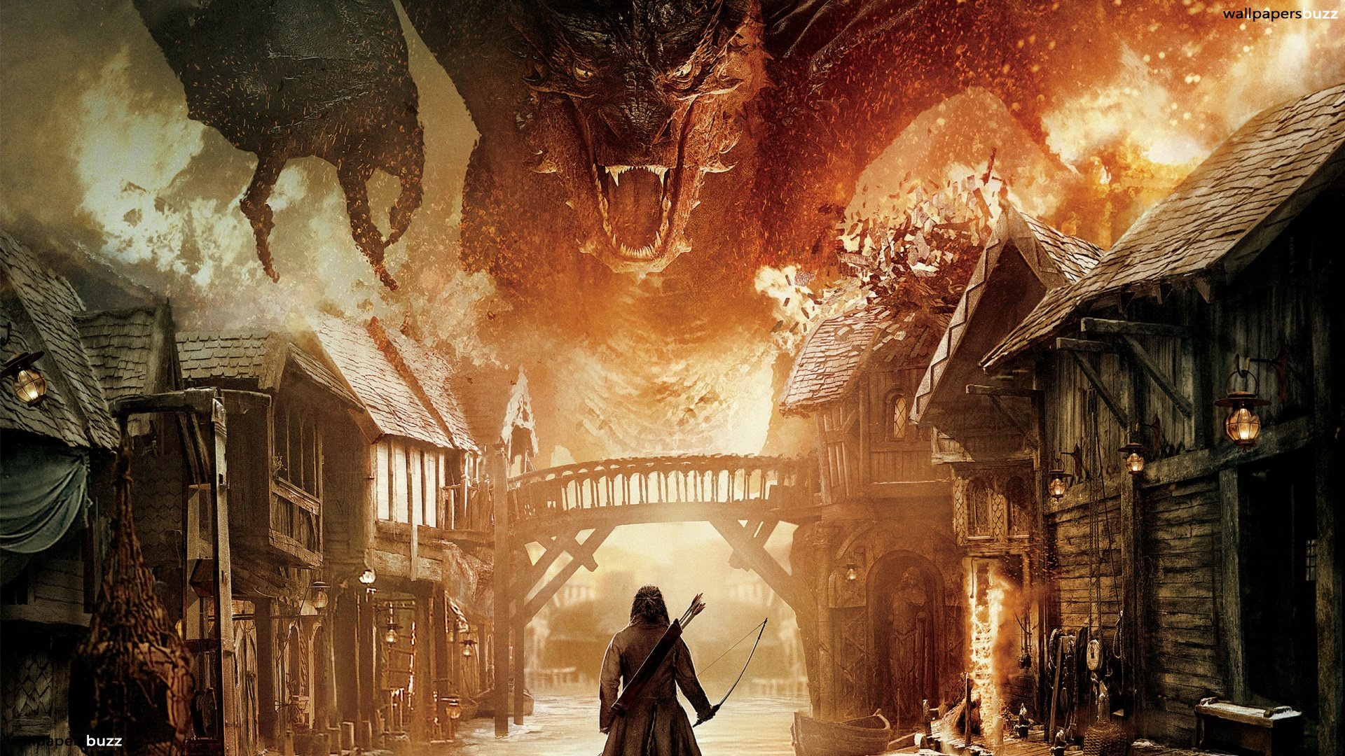 Bard against the Smaug HD Wallpaper