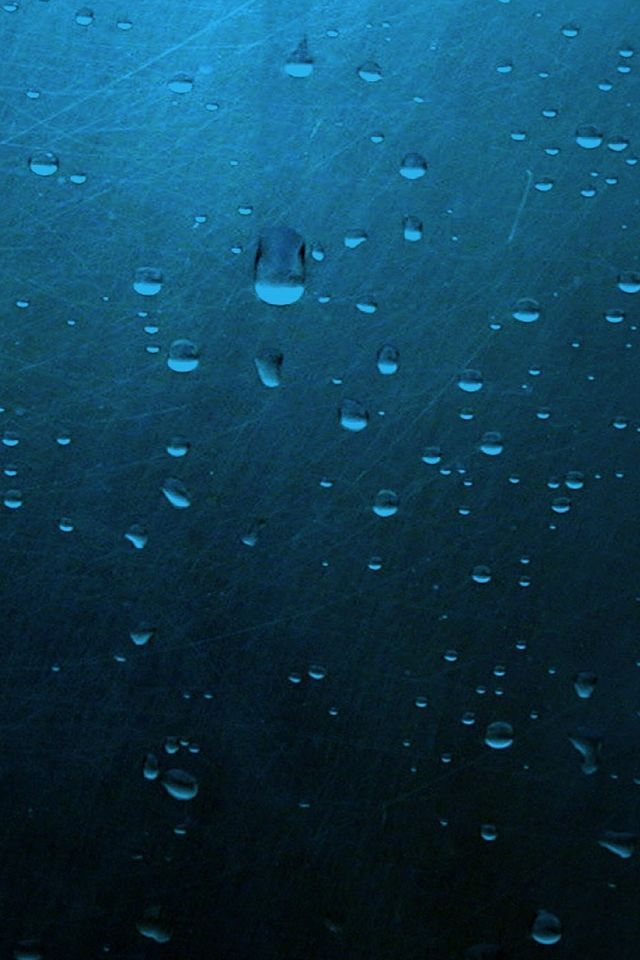 Minimalistic Blue Rain On Window iPhone 4s Wallpaper Download ...