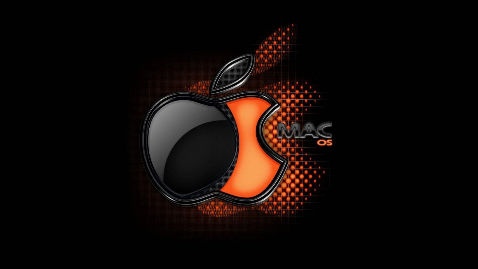 Desktop black and orange backgrounds