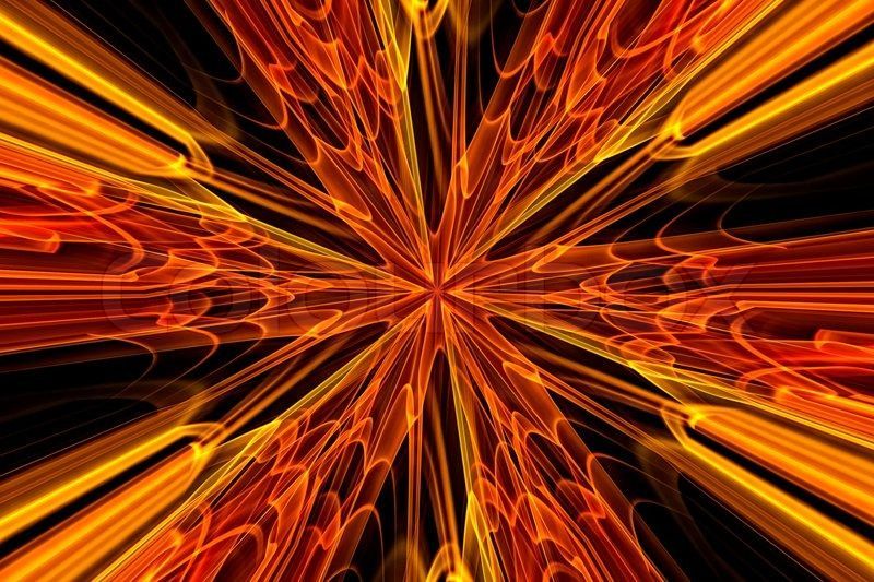 Abstract streams of energy on a black background Stock Photo