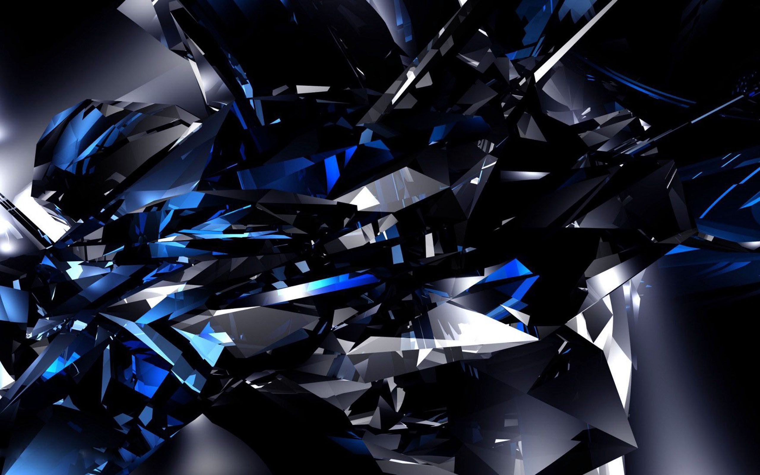 Black and blue crystals wallpaper | Wallpapers Design