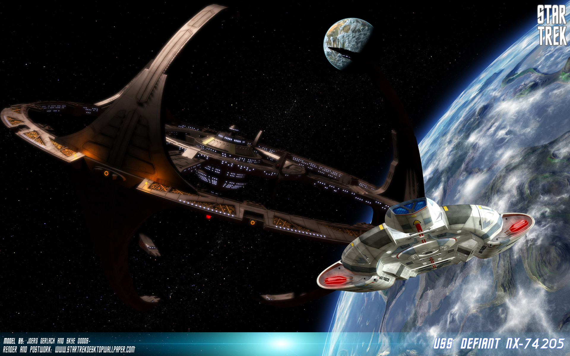 Star Trek Deep Space Nine USS Defiant, free Star Trek computer