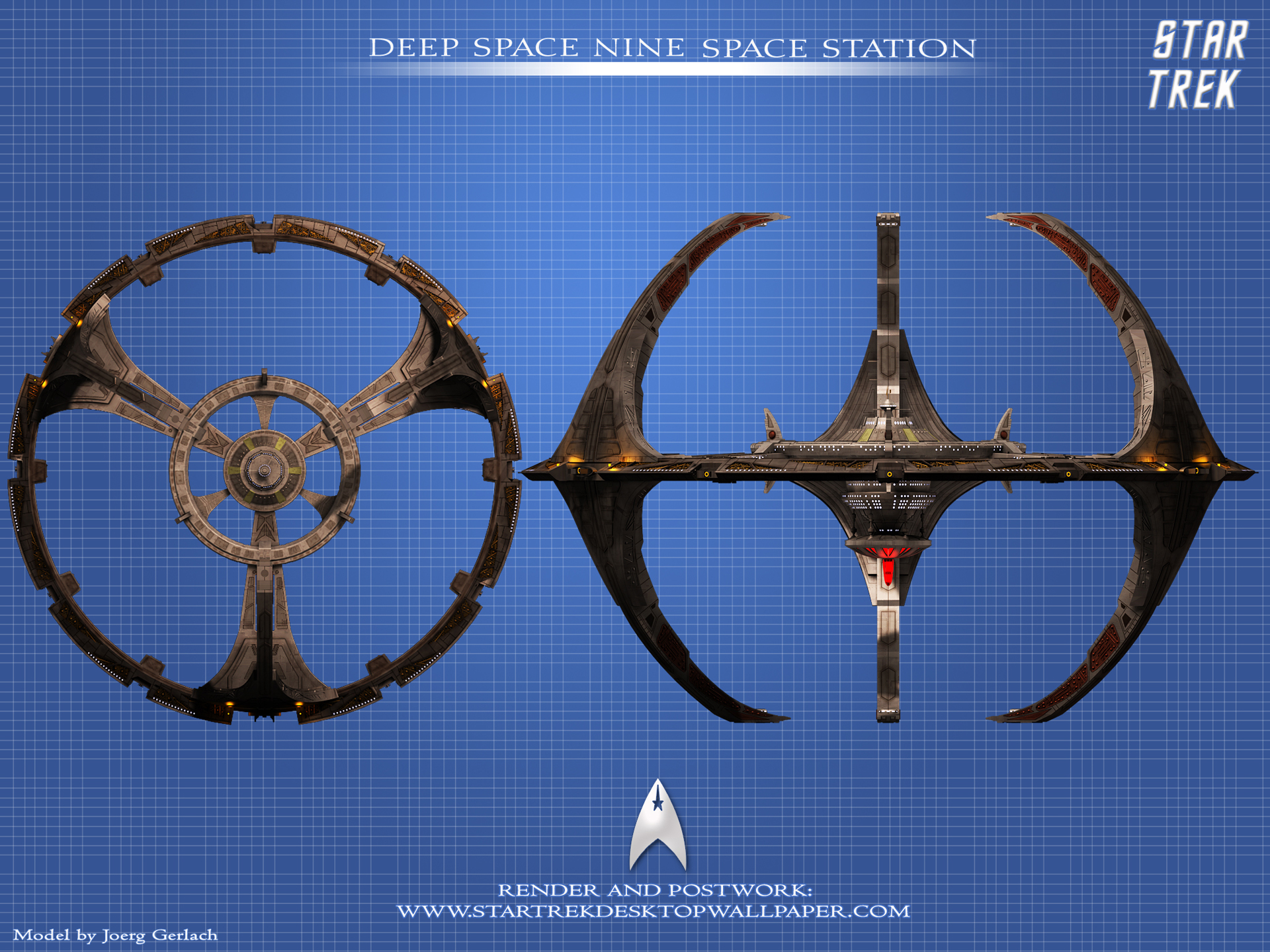 Star Trek Deep Space Nine Space Station, free Star Trek computer ...