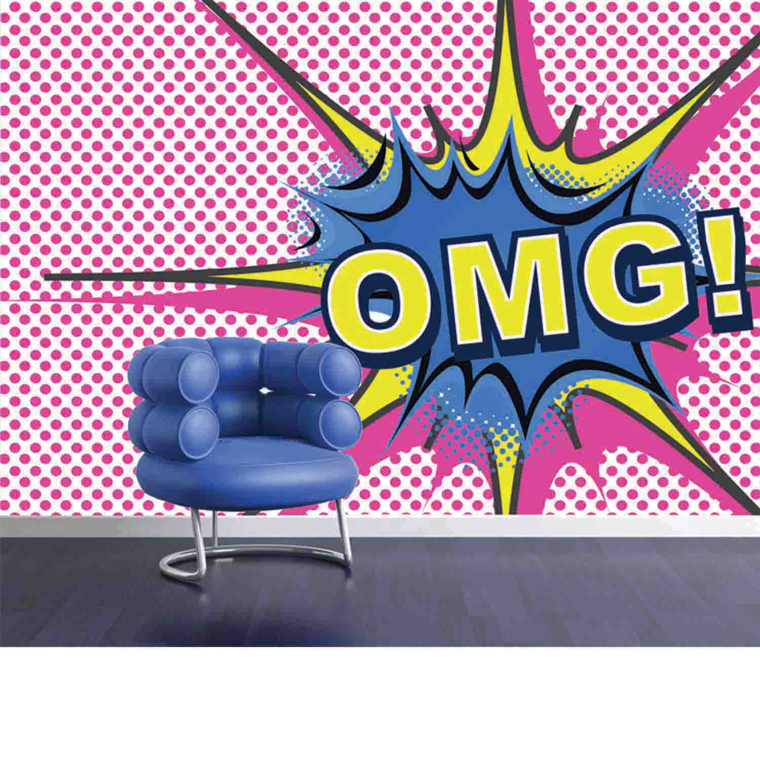 OMG Pink Mural by Digetex : Wallpaper Direct