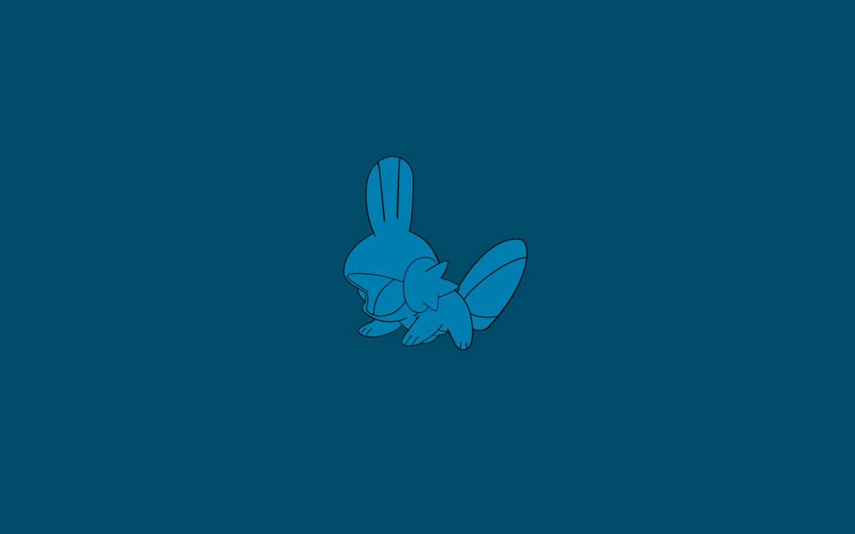 Pokemon Minimalistic Mudkip Simple Background : Desktop and mobile ...