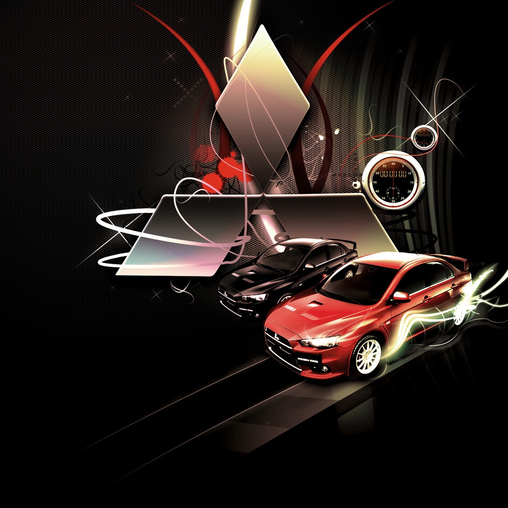 Mitsubishi Lancer Evolution Logo iPad Wallpaper Download | iPhone ...
