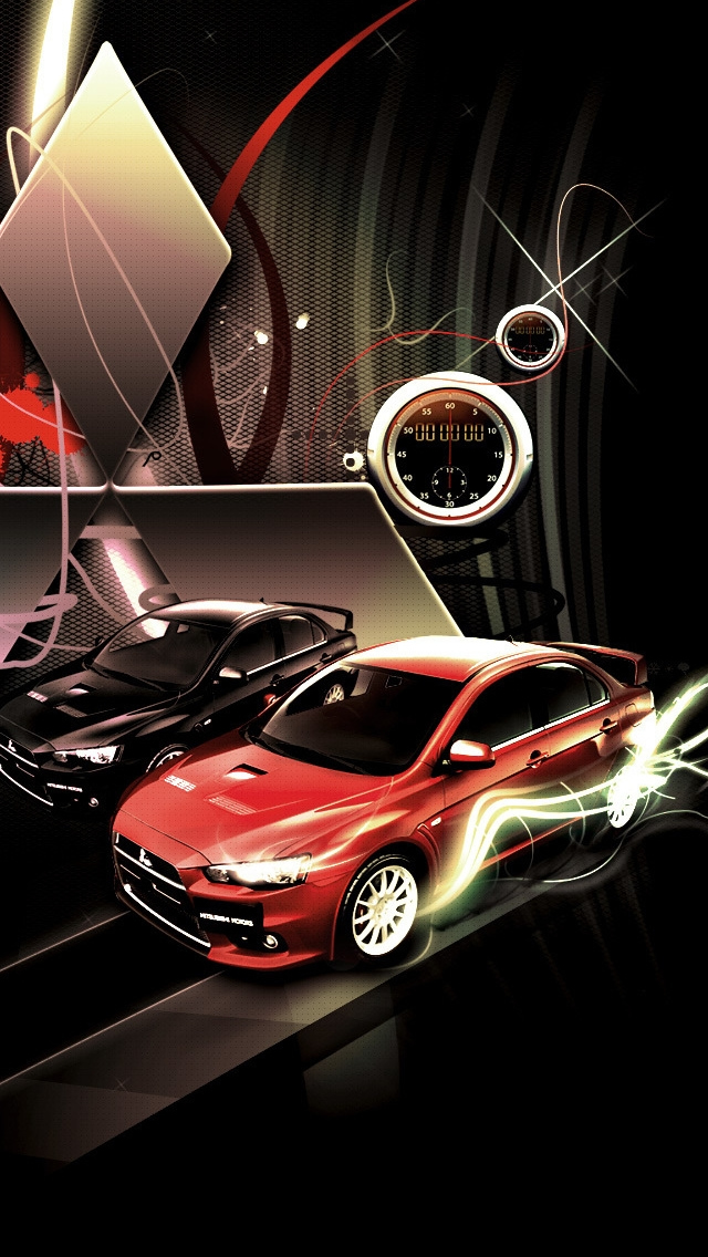Mitsubishi Lancer Evolution Logo iPhone 5s Wallpaper Download ...