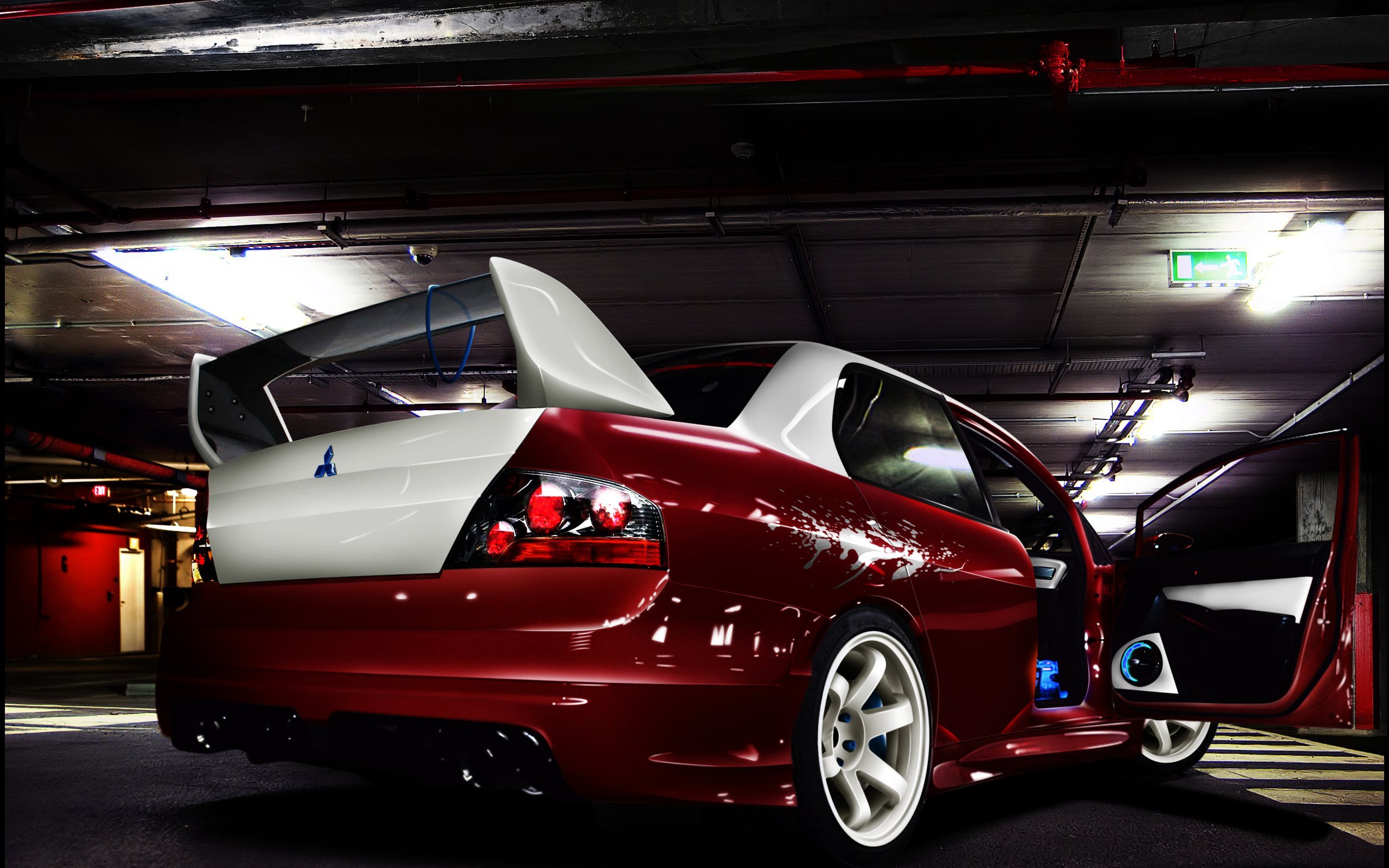 Wallpapers Mitsubishi Lancer Evo X Evolution Back Red White Up Net ...