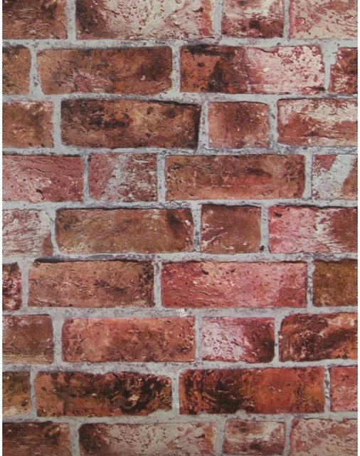 He1044 Wallpaper Brick Faux Texture - Wallpaper - by The Fabric Co
