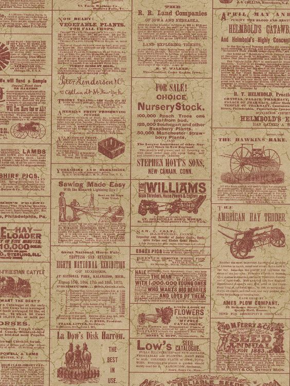 Love this vintage newspaper print wallpaper Pattern Repeat 20.5