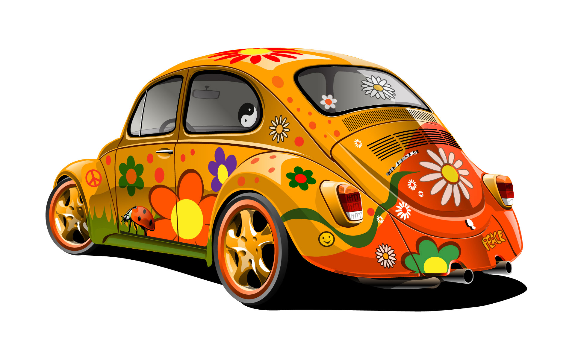 Beetle, colorful, hippie, background, wallpaper, gallery, desktop ...