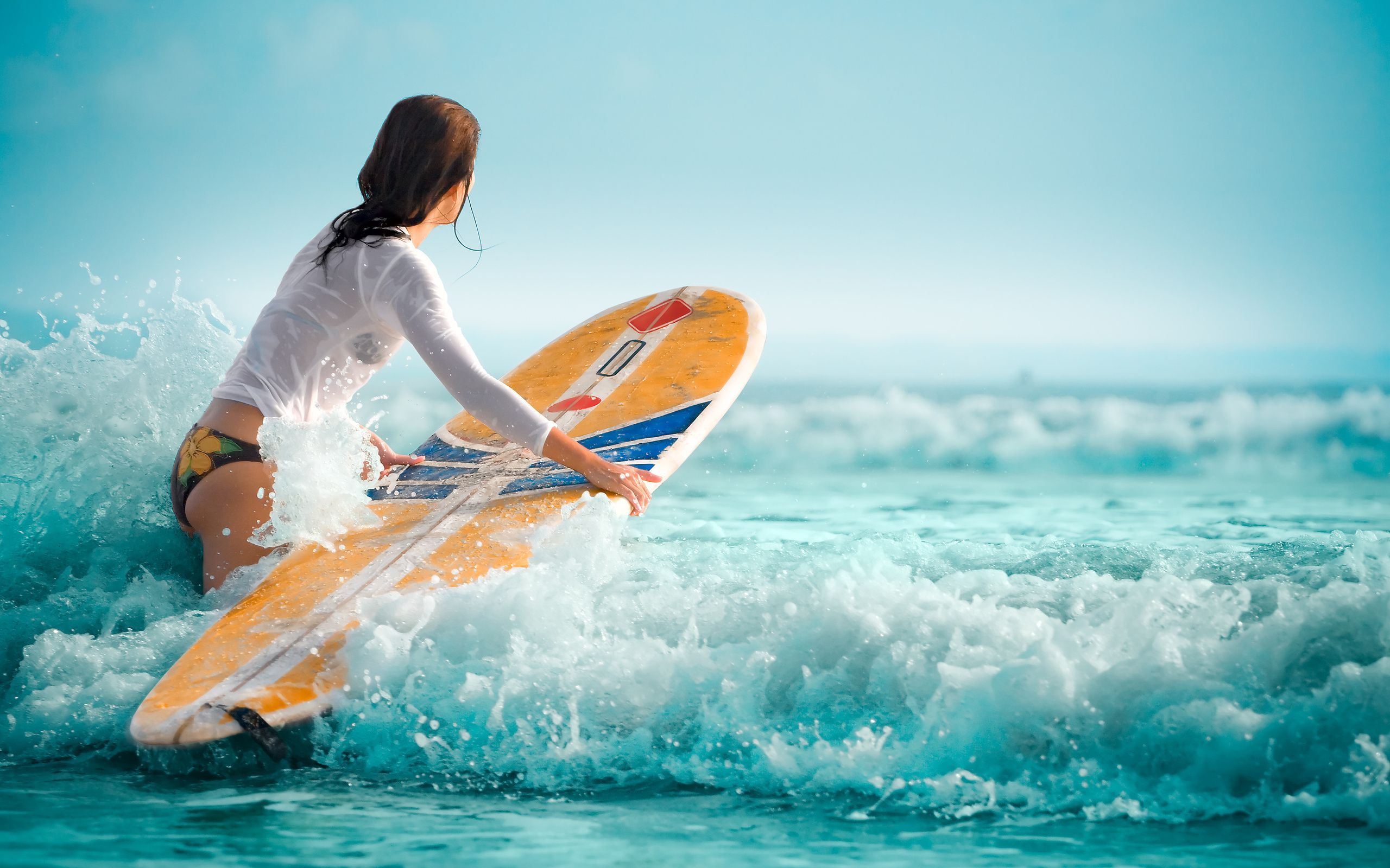 Hot surfing girl full hd wallpaper | Wallpapers, Backgrounds ...