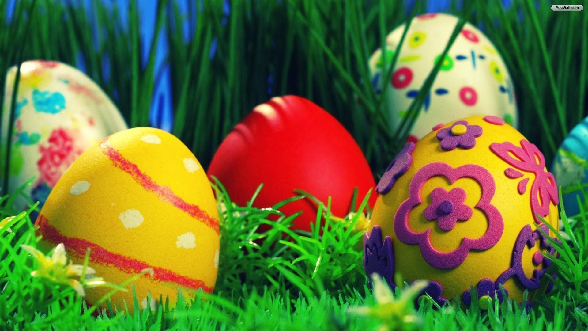 YouWall - Colorful Easter Eggs Wallpaper - wallpaper,wallpapers ...