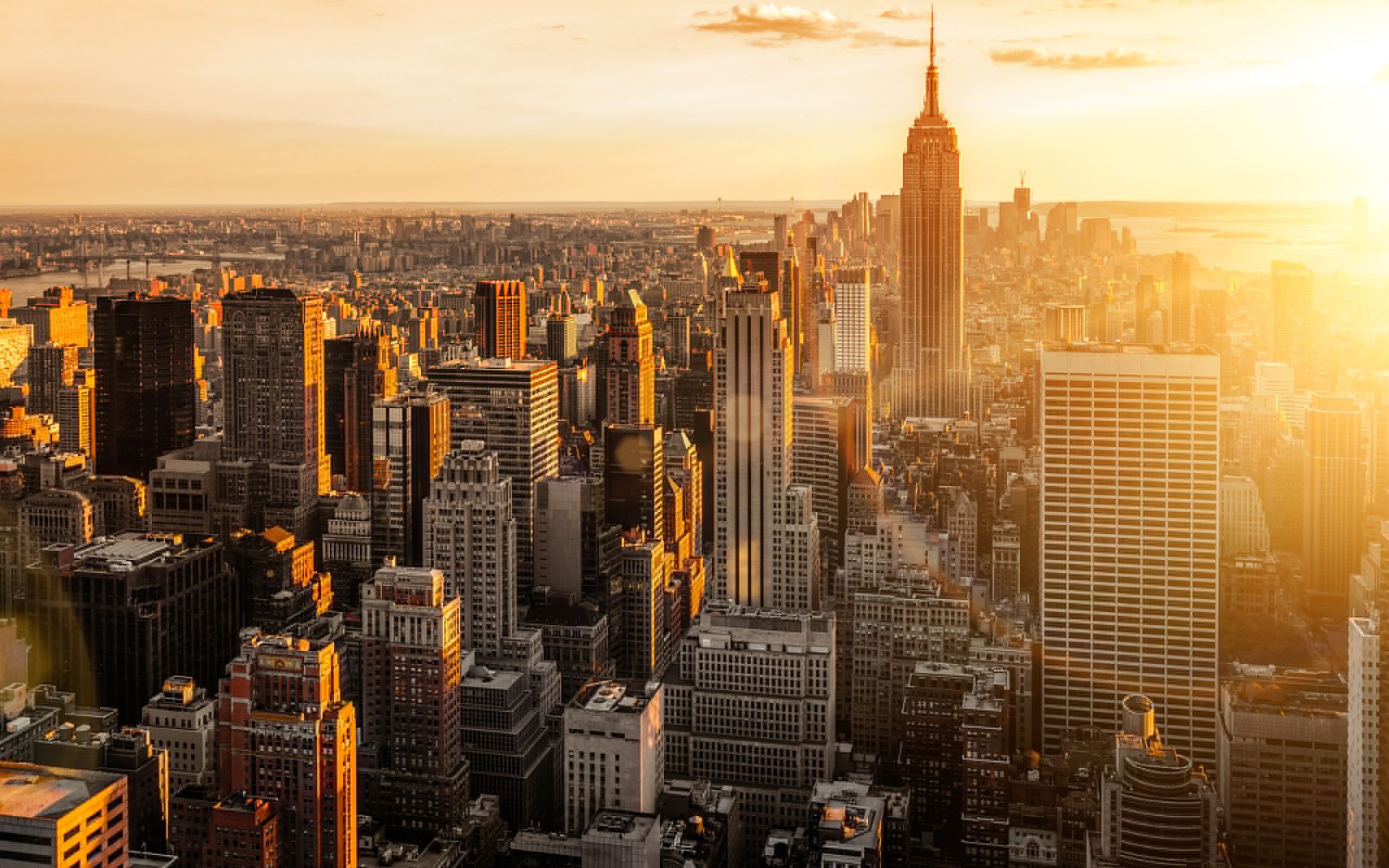 New york nyc cityaeYaeY dawn skyscrapers wallpaper | 3840x2400 ...