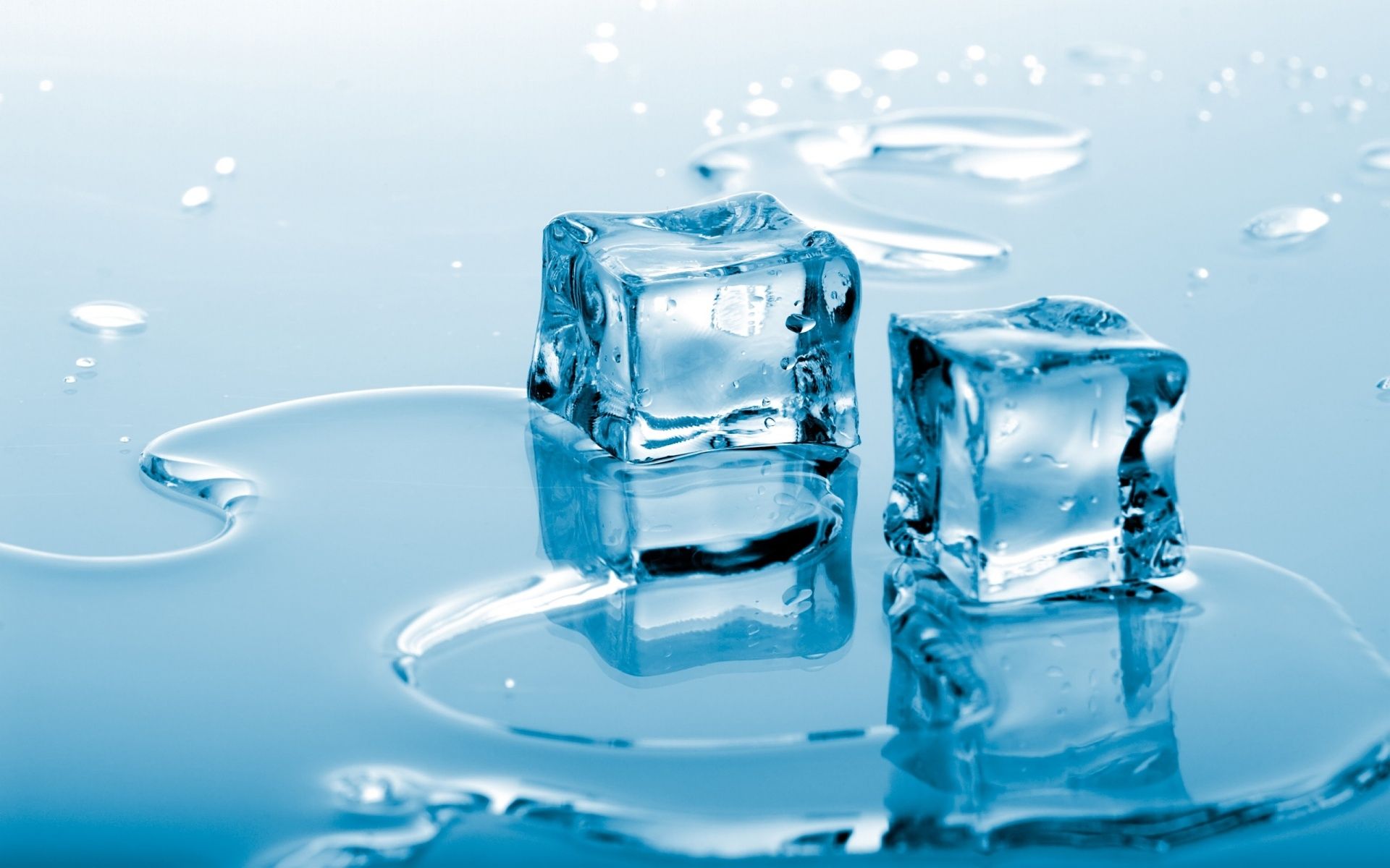 Ice Cubes In Water Wallpaper