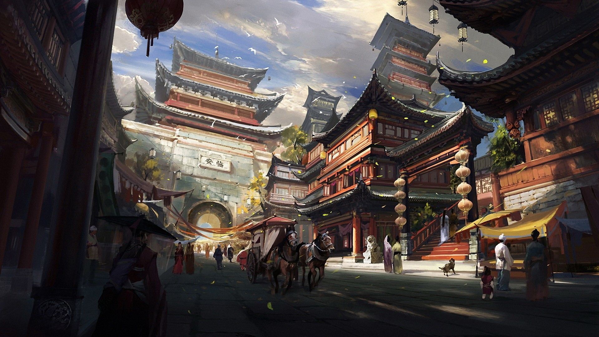 Chinese town Wallpaper 29618
