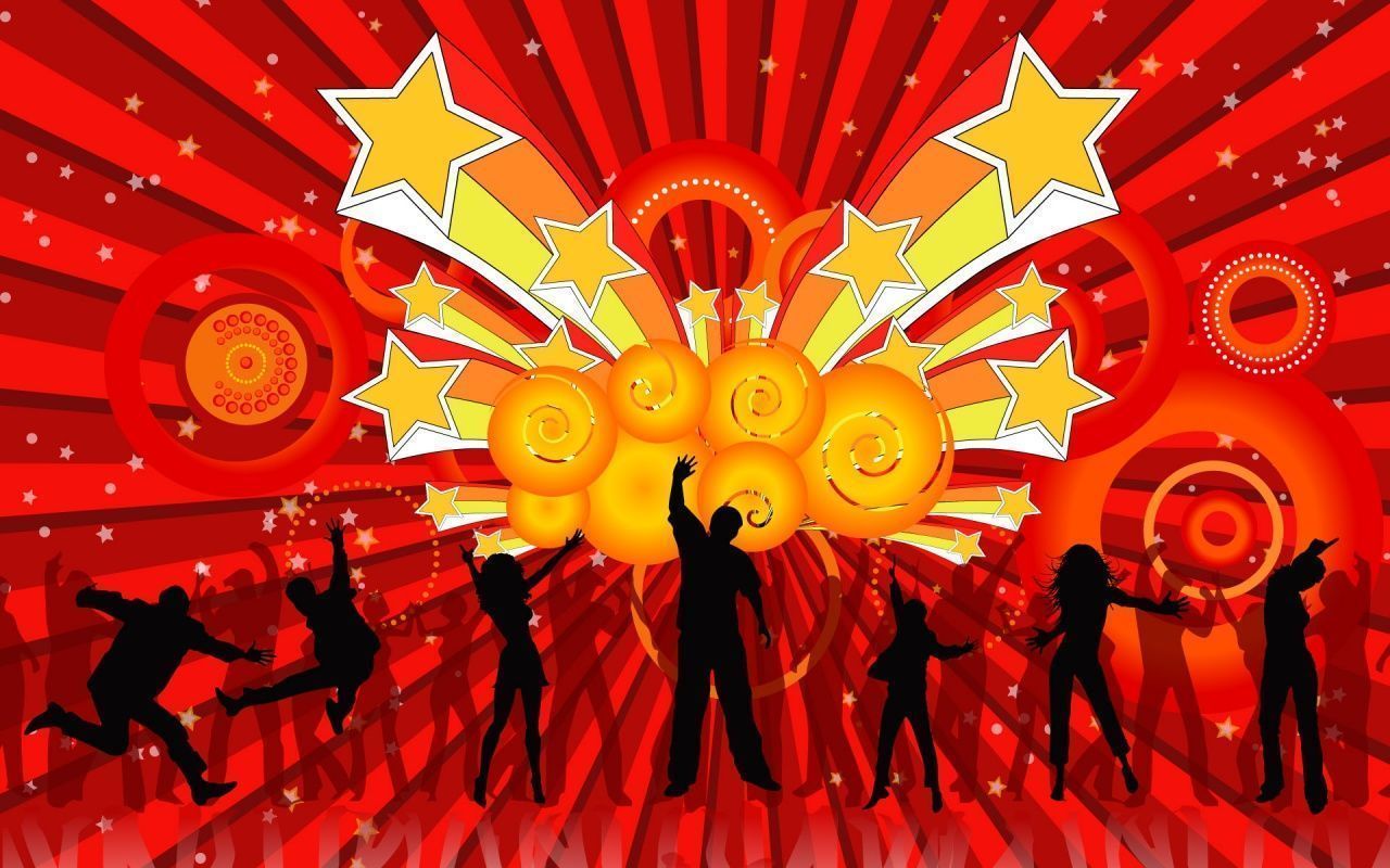 Rocking dance for party PPT Backgrounds Template for Presentation