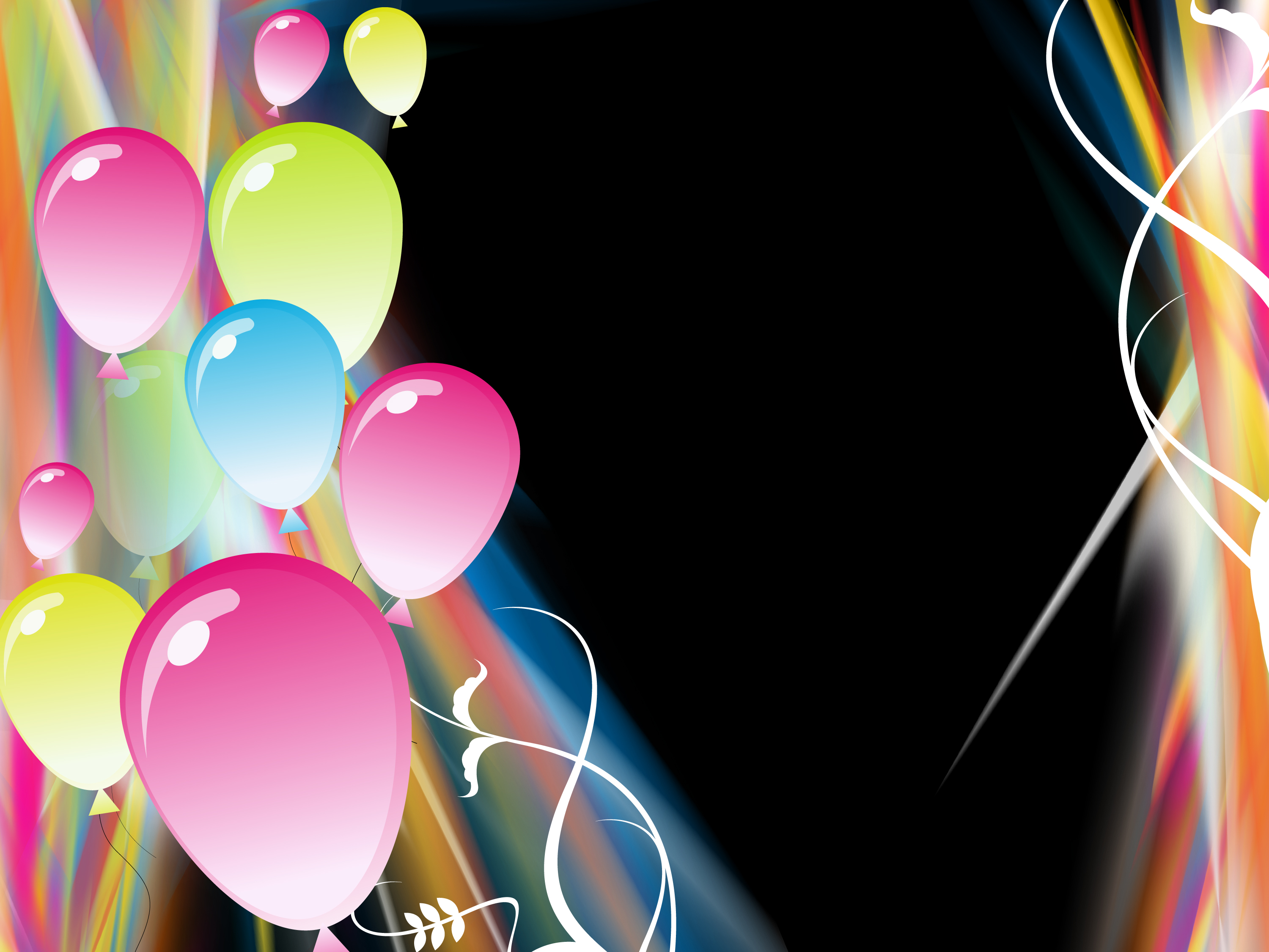 Party Balloons Background for Powerpoint Templates PPT Backgrounds ...