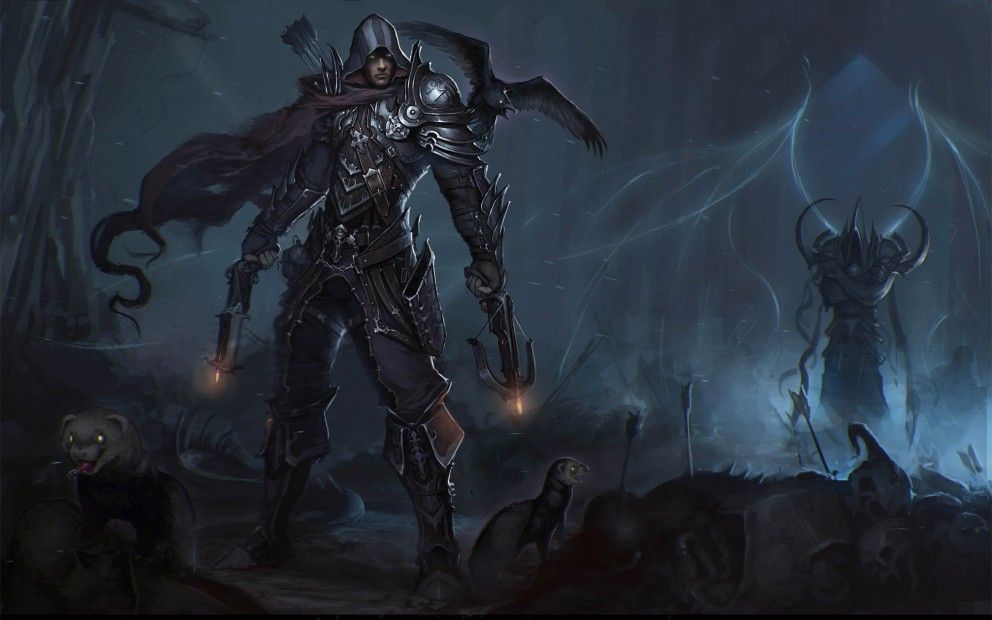 Wallpaper: Diablo 3 - Demon Hunter - 2D Digital, Fantasy ...
