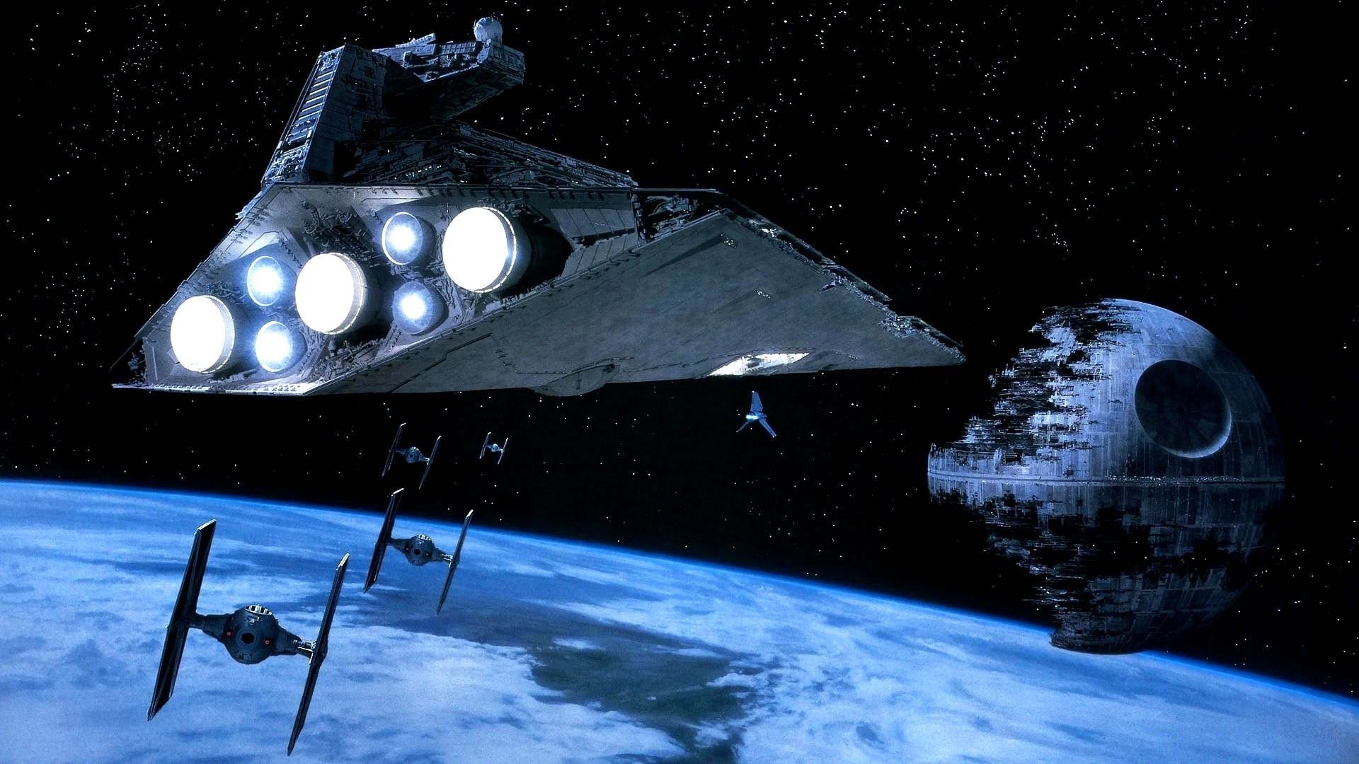 Star Wars Return Jedi Death Star and Spaceship Wallpapers HD