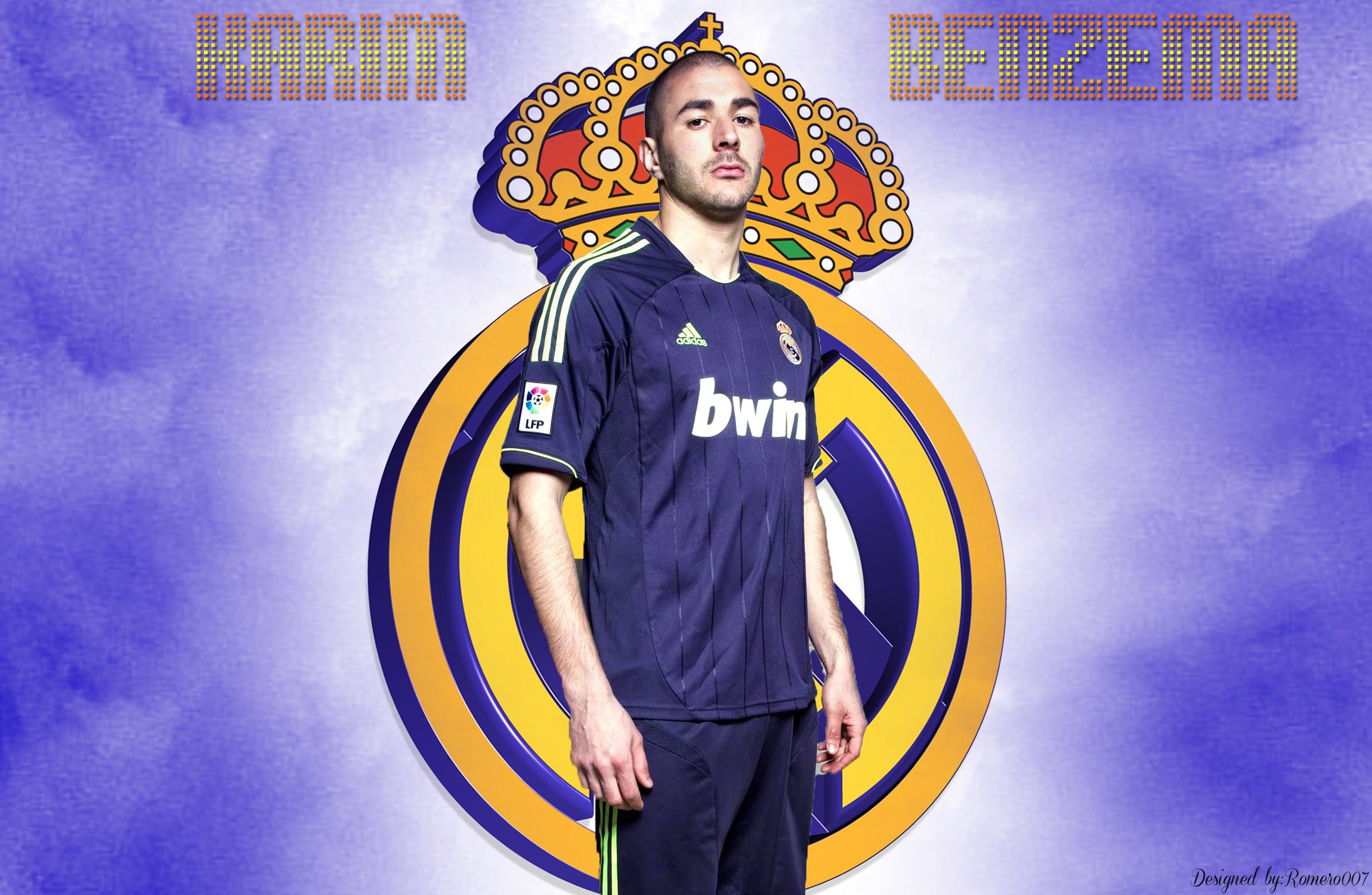 The football player Real Madrid Karim Benzema under the sky ...