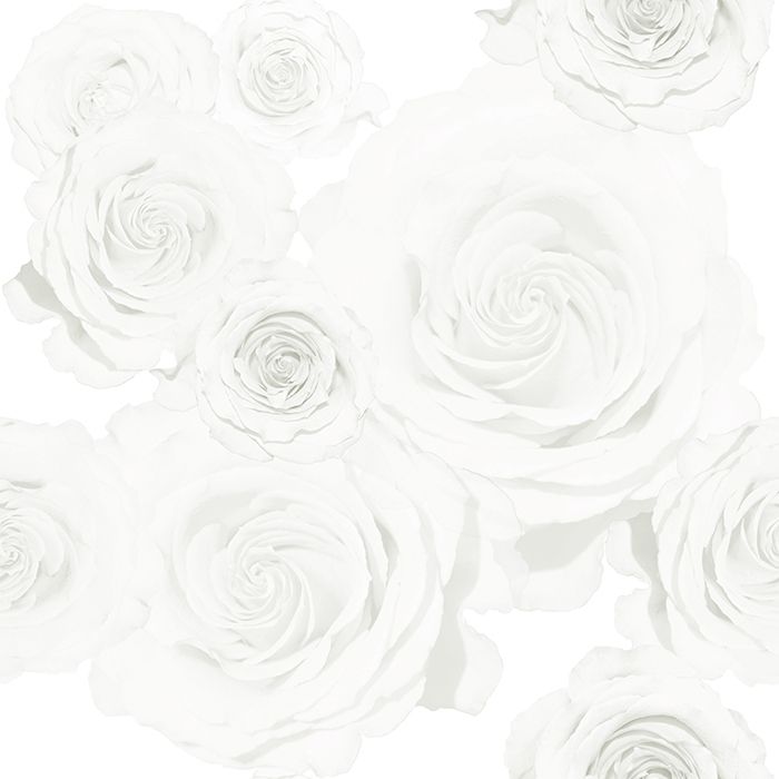 White Roses Wallpaper Brett Design Inc NYC Interior Design