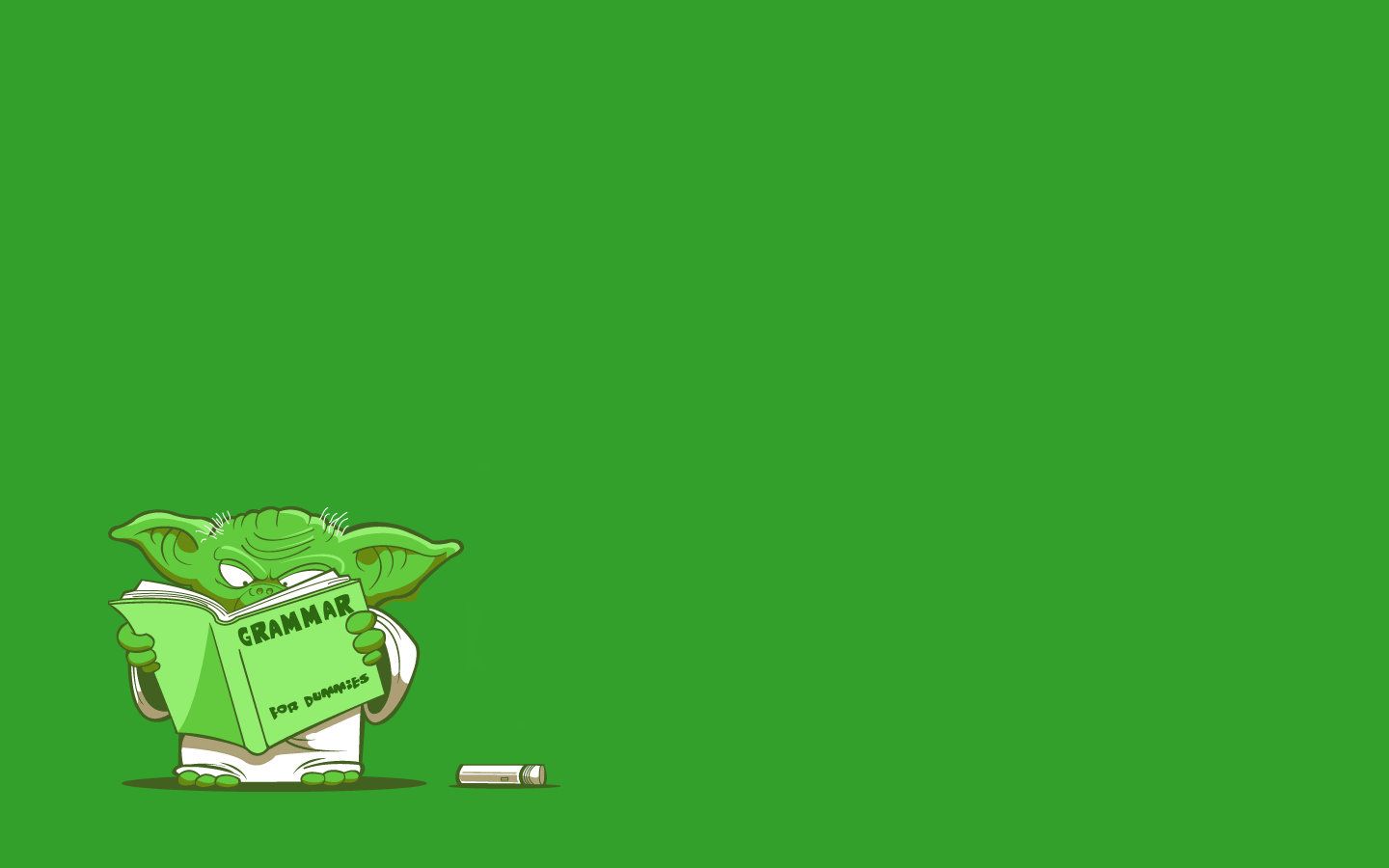 Yoda, simple background, green background, funny :: Wallpapers