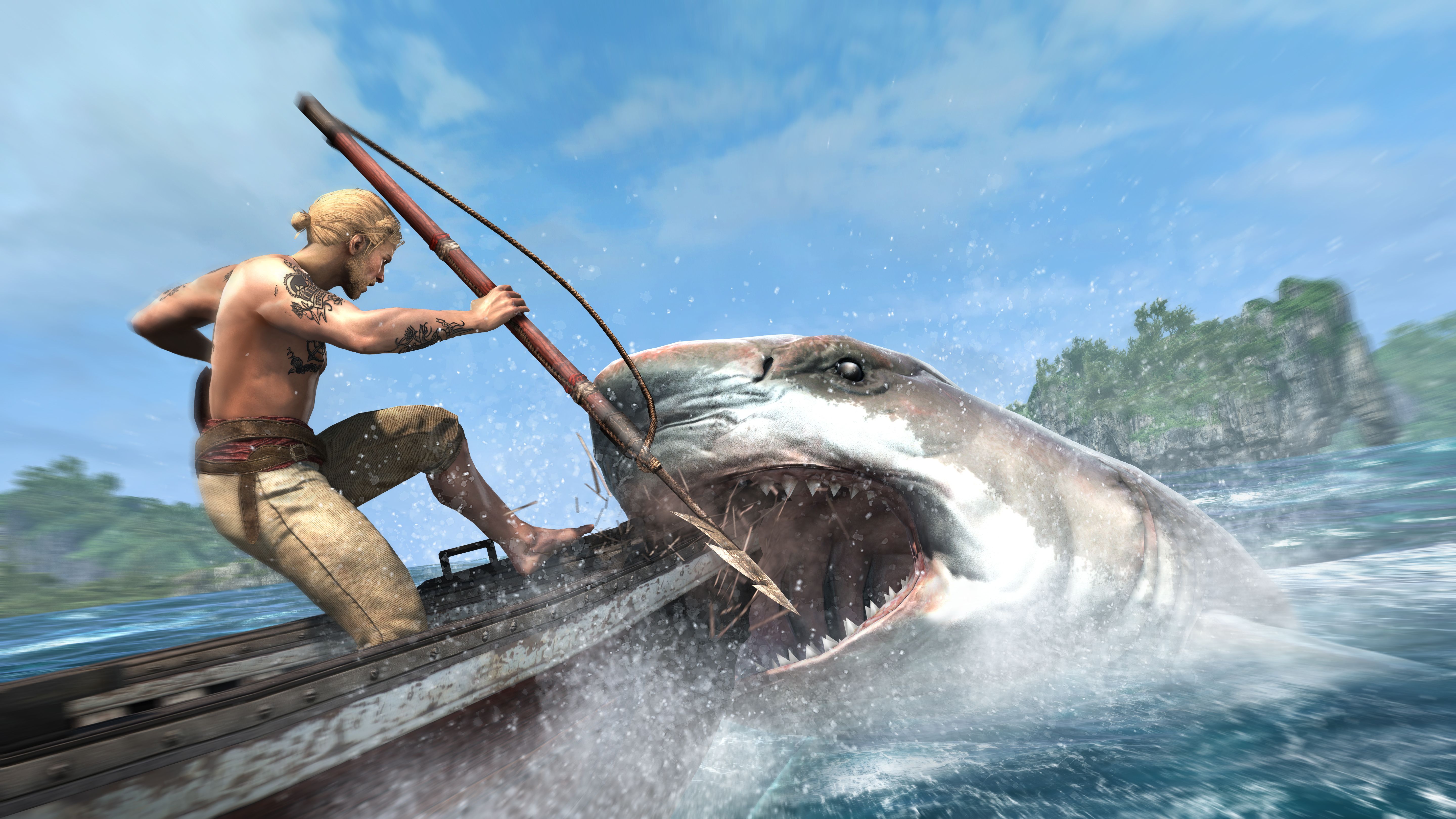 Assassins Creed 3 Sharks Men Games shark wallpaper | 5760x3240 ...