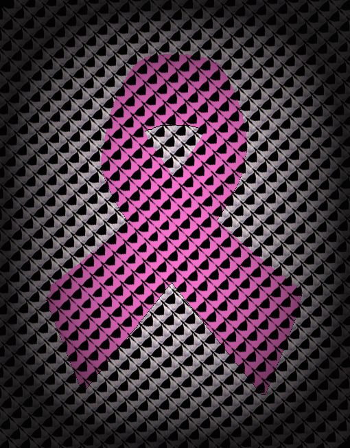 Breast Cancer Symbol With Black Background - Mesothelioma Cencer