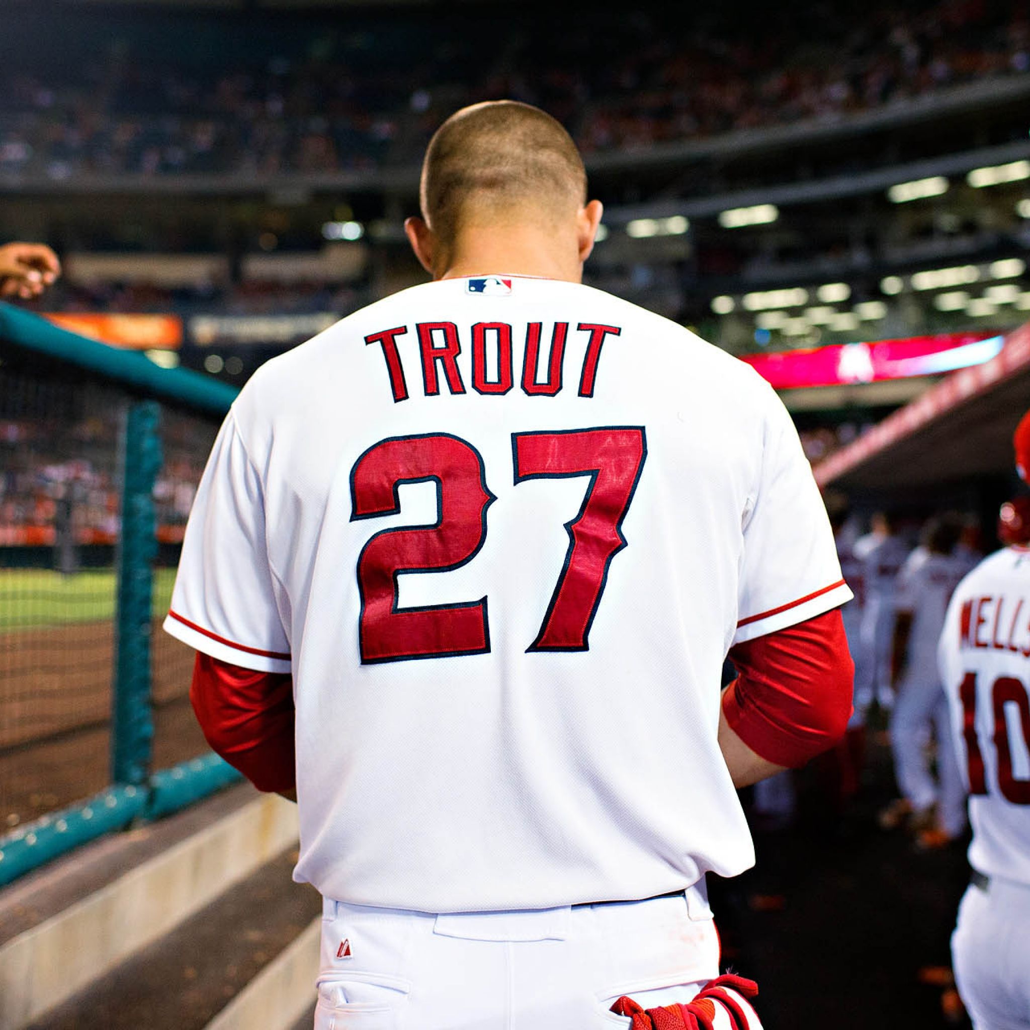 Download Wallpaper 2048x2048 Mike trout, Baseball, Los angeles