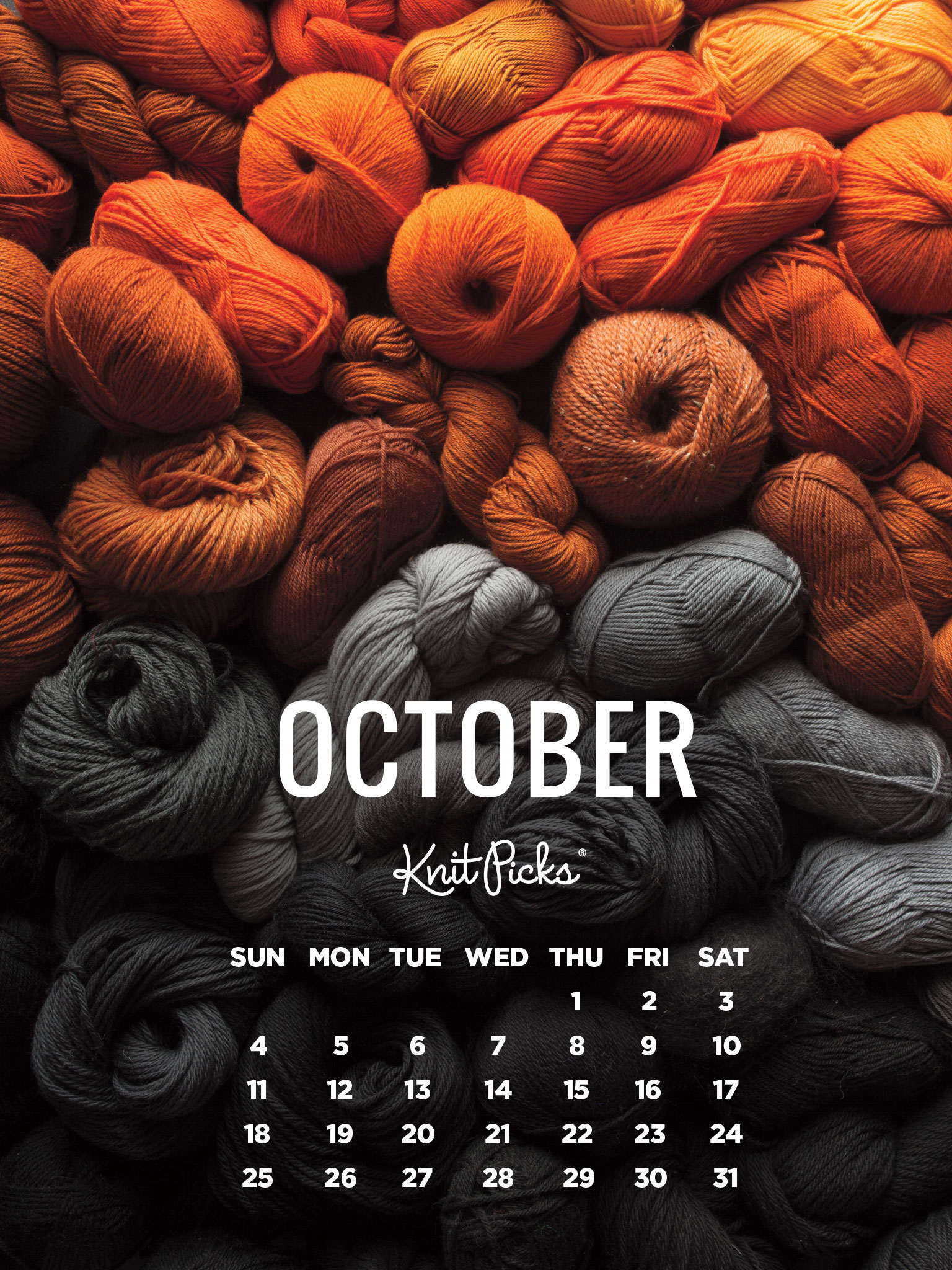 October 2015 Wallpaper Calendar - KnitPicks Staff Knitting Blog