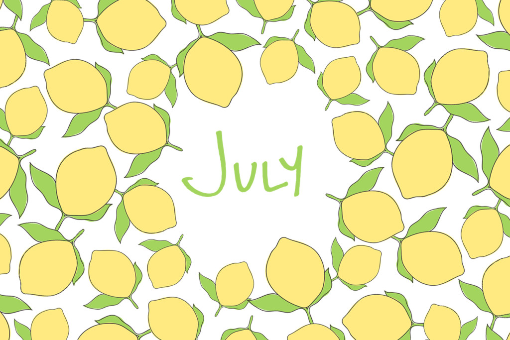 July 2015 Free Calendars and Wallpaper - Red Stamp