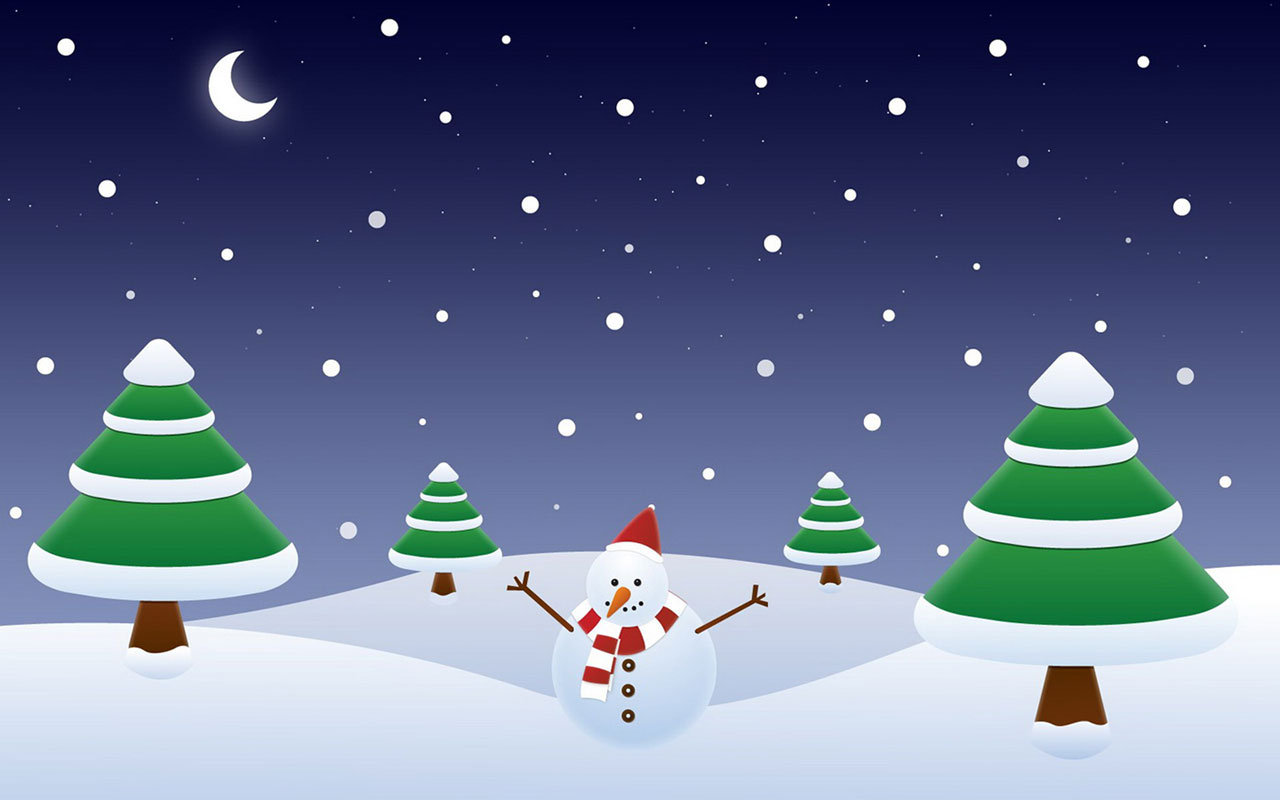 Christmas snowman cartoon style design HD wallpaper 9 － Holiday ...