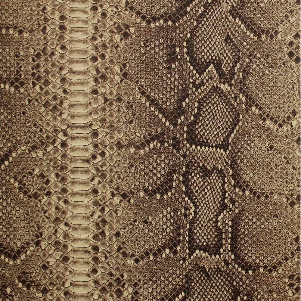 Galerie Natural Faux Python Snake Skin Print Wallpaper Brown SD102012