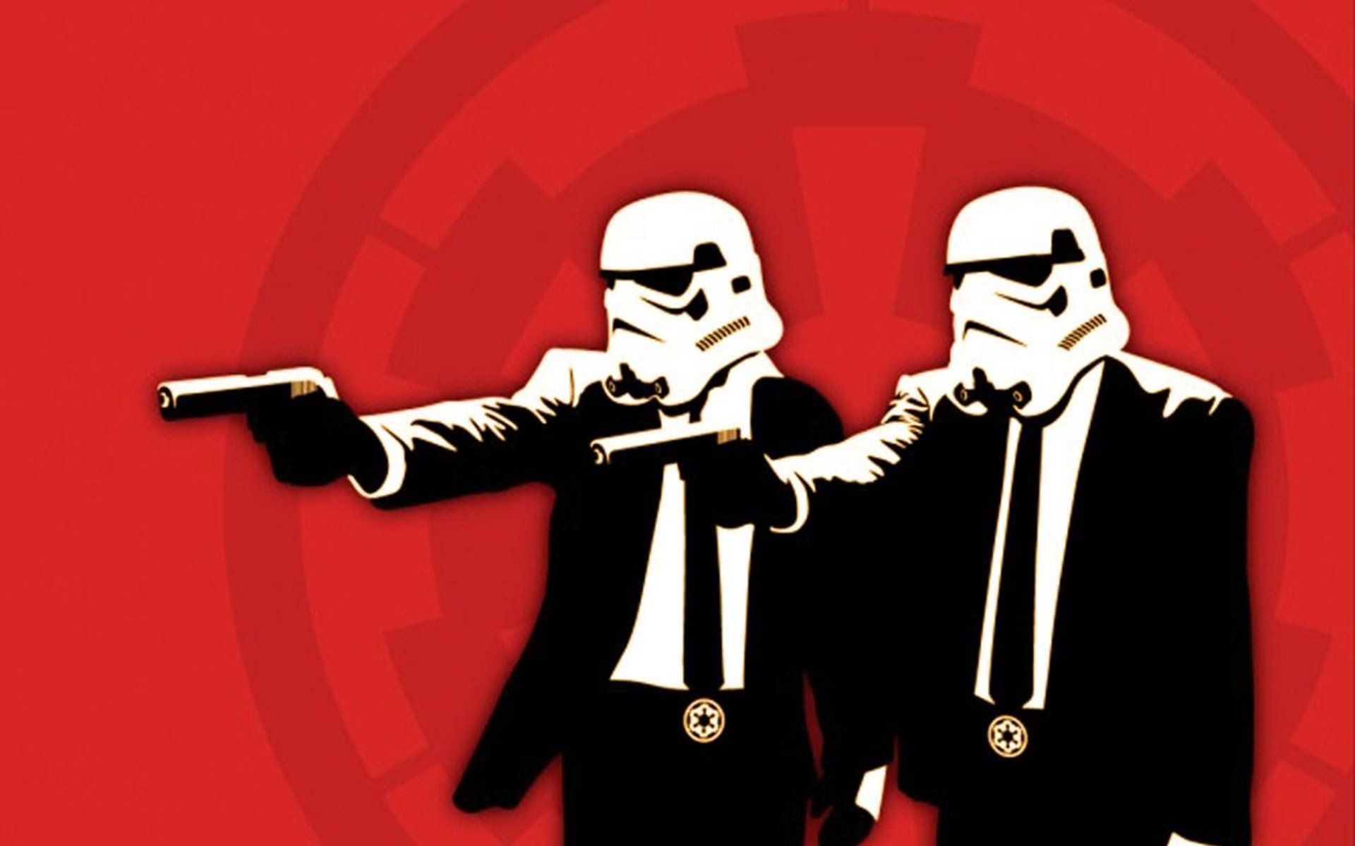Red stormtroopers Pulp Fiction wallpaper 1920x1200 253546