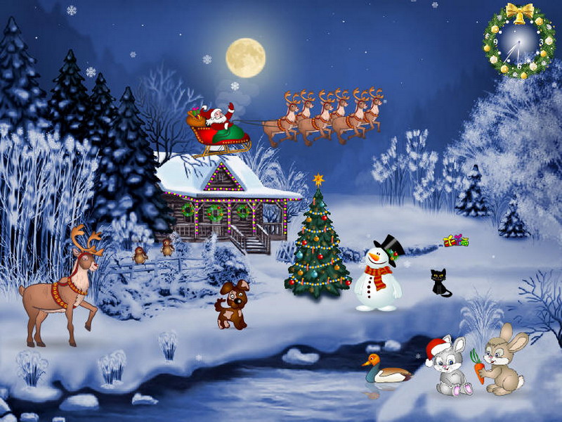 Free Animated Christmas Wallpapers | Desktop Backgrounds 3D
