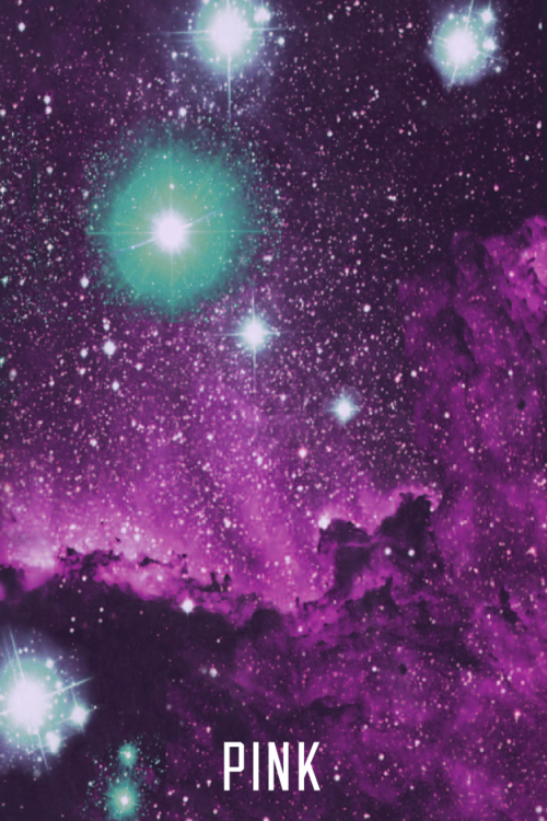 Space VS Pink Wallpaper | We Heart It | galaxy, wallpaper, and pink