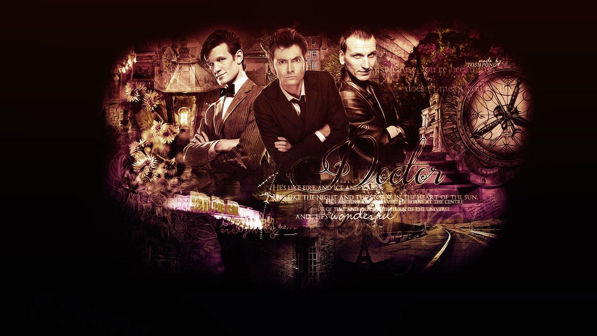 Three Doctors Wallpaper by toshpond on DeviantArt