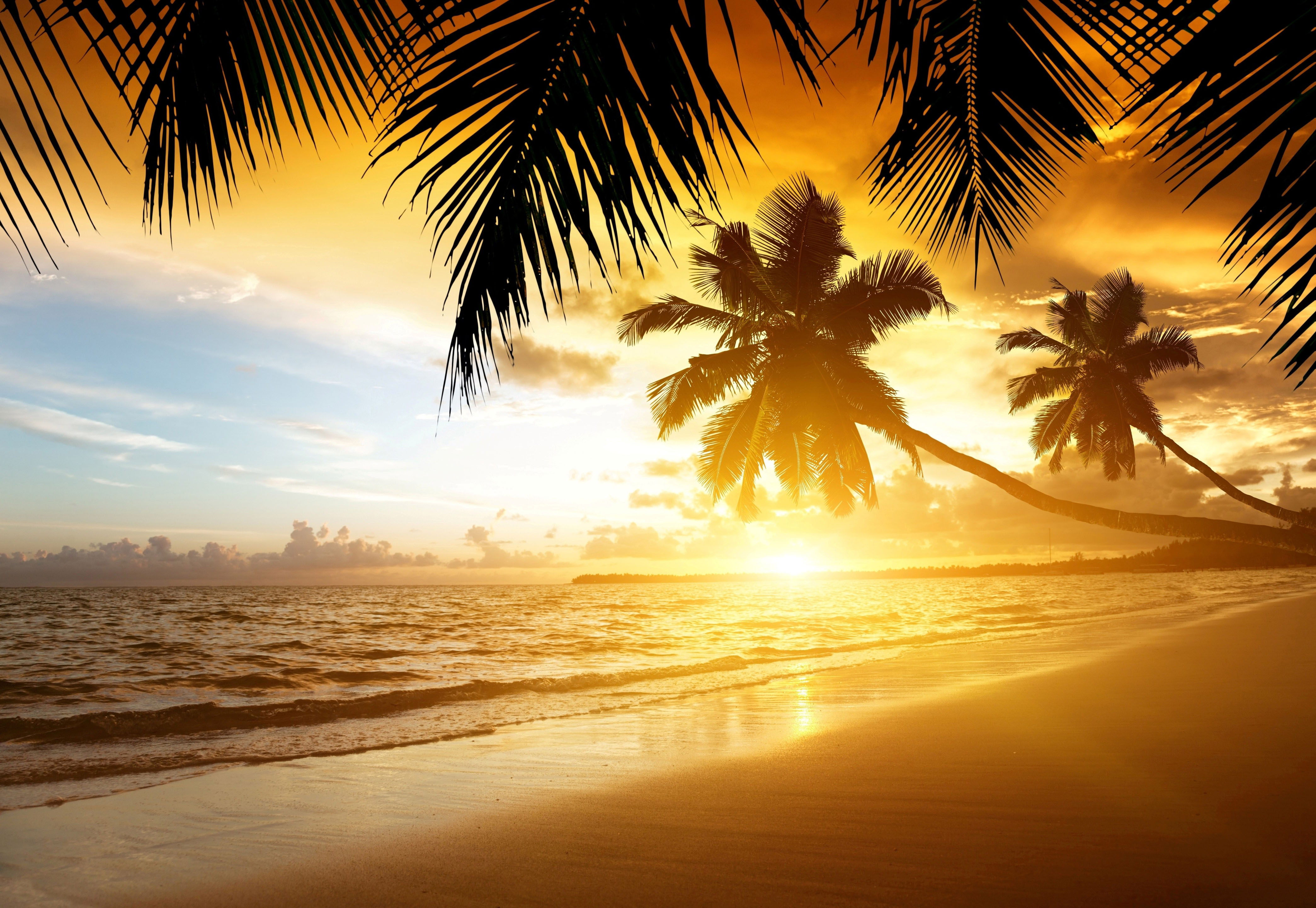 Attachment for Tropical Beach Sunset Wallpaper for Beautiful