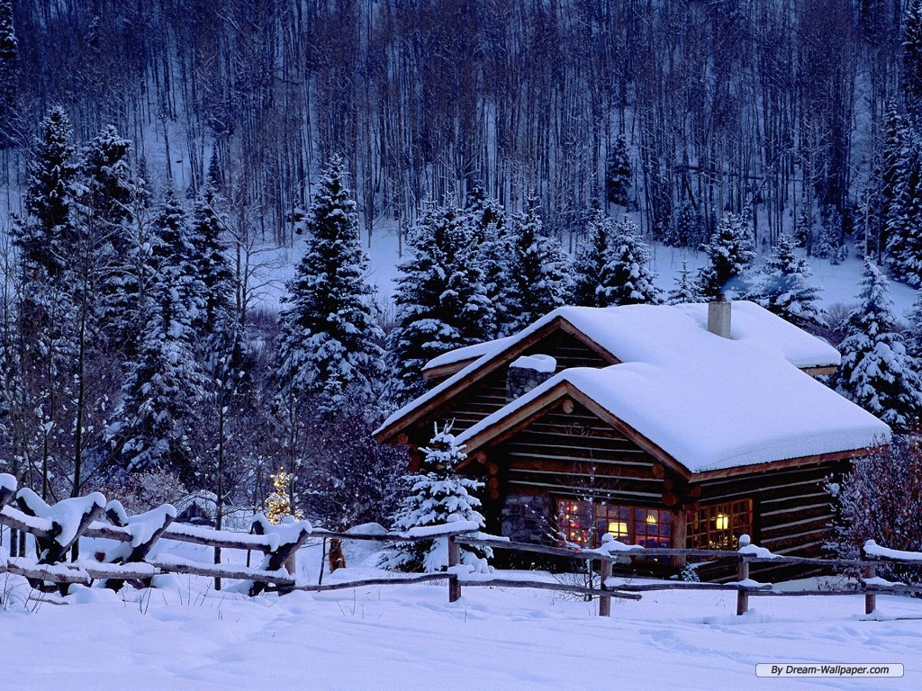 HD Winter Wonderland House Wallpaper for PC Full Size