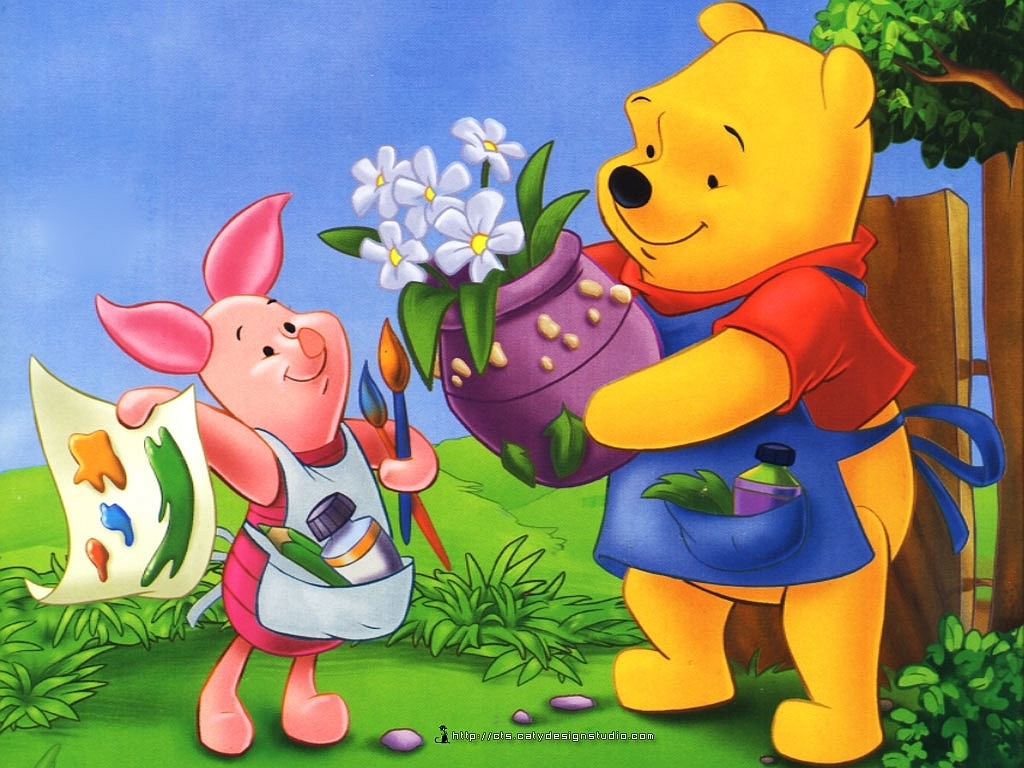 Disney Winnie the Pooh and Piglet Wallpaper Background for Android