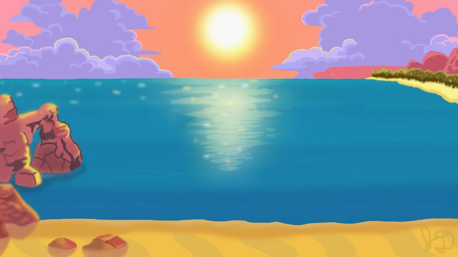 Sunset Beach Wallpaper by Electric-Mongoose on DeviantArt