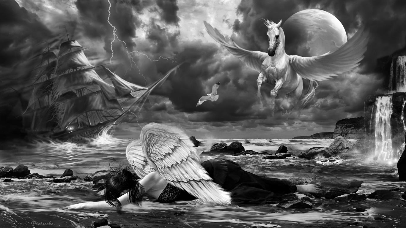 Angel and pegasus - (#118214) - High Quality and Resolution ...