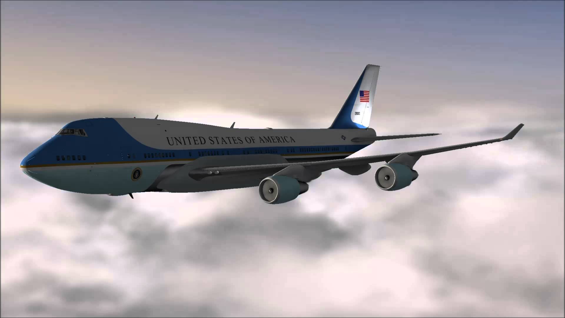 Air Force One Cruising at 37,000ft - X-Plane 10 - YouTube