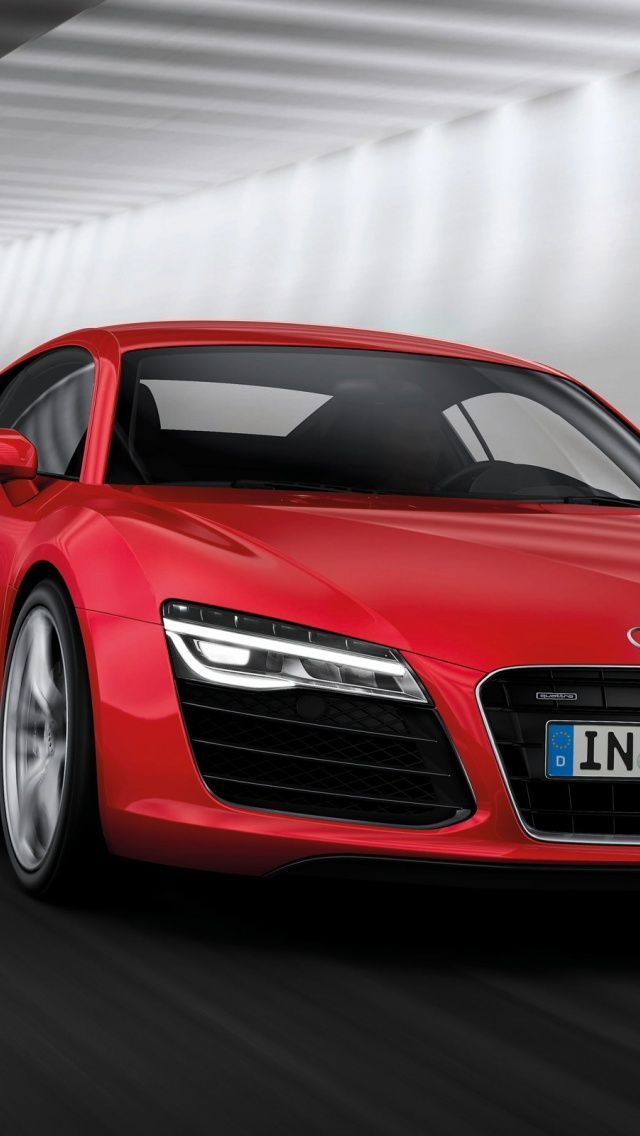 640x1136 2013 Audi R8 Motion Red Front Angle Iphone 5 wallpaper